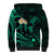 Polynesian Hawaii Sherpa Hoodie Niihau Islands with Pacific Plumeria Turquoise Vibe LT9 - Polynesian Pride