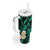 Hawaii Ni'ihau Islands Pacific Plumeria Tumbler With Handle Turquoise Polynesian Tattoo