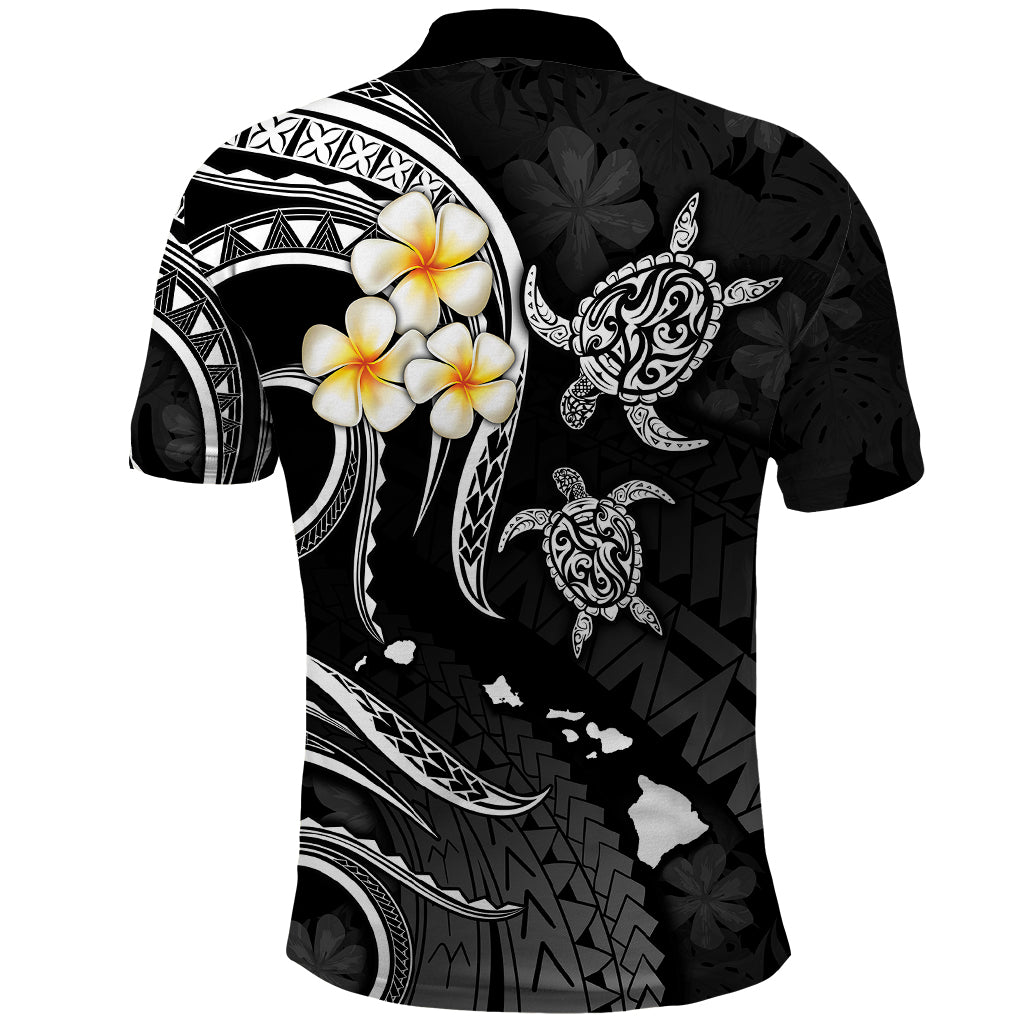 Polynesian Hawaii Polo Shirt Niihau Islands with Pacific Plumeria White Vibe LT9 - Polynesian Pride