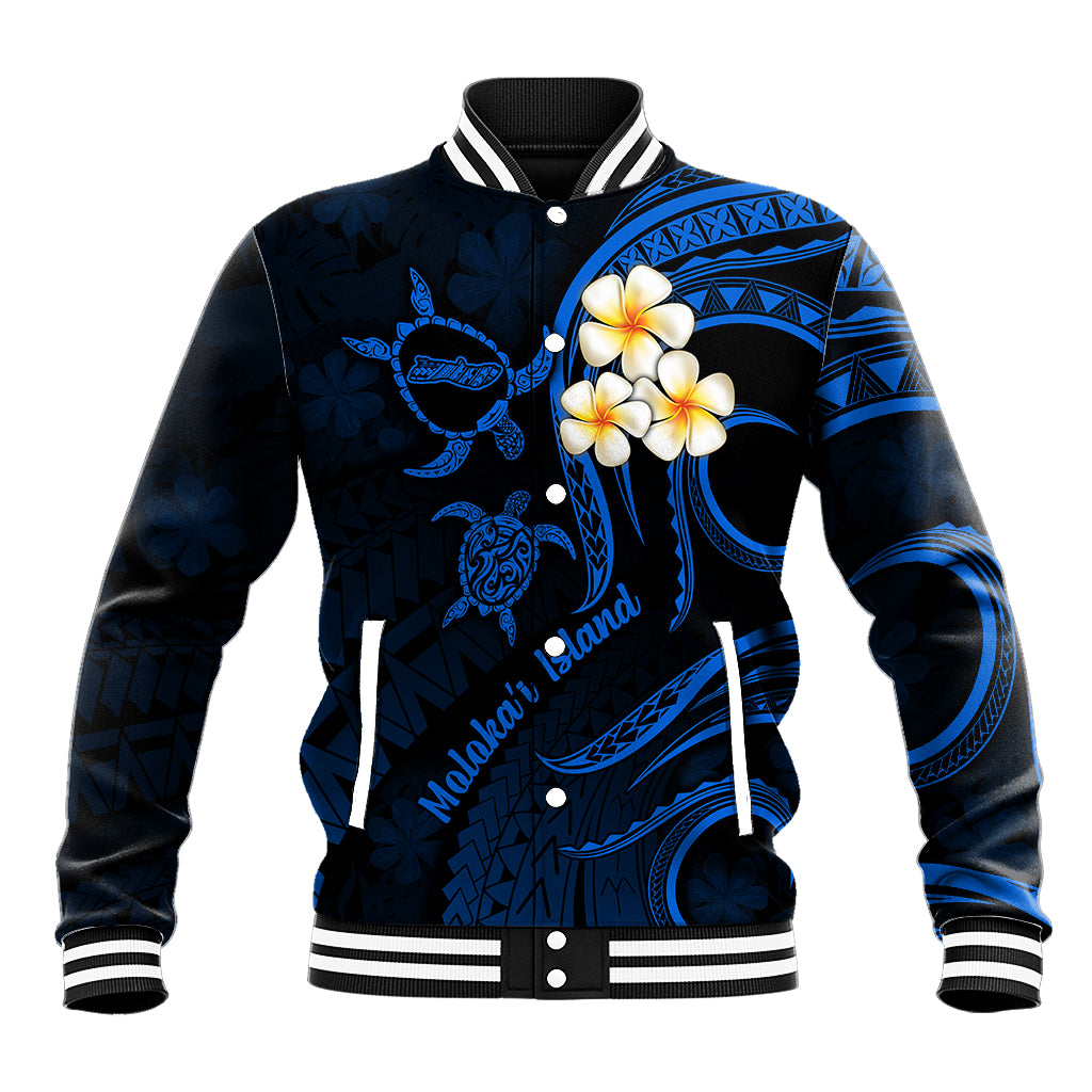 Hawaii Baseball Jacket Molokai Islands Polynesian Sunset Plumeria Blue Vibe LT9 Unisex Blue - Polynesian Pride