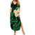 Hawaii Summer Maxi Dress Molokai Islands Polynesian Sunset Plumeria Green Vibe LT9 Women Green - Polynesian Pride