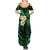 Hawaii Summer Maxi Dress Molokai Islands Polynesian Sunset Plumeria Green Vibe LT9 - Polynesian Pride