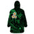 Hawaii Wearable Blanket Hoodie Molokai Islands Polynesian Sunset Plumeria Green Vibe LT9 - Polynesian Pride