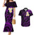 Polynesian Hawaii Couples Mermaid Dress And Hawaiian Shirt Molokai Islands with Pacific Plumeria Purple Vibe LT9 Purple - Polynesian Pride