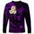 Polynesian Hawaii Long Sleeve Shirt Molokai Islands with Pacific Plumeria Purple Vibe LT9 - Polynesian Pride