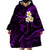 Polynesian Hawaii Wearable Blanket Hoodie Molokai Islands with Pacific Plumeria Purple Vibe LT9 - Polynesian Pride