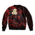 Polynesian Hawaii Bomber Jacket Molokai Islands with Pacific Plumeria Red Vibe LT9 - Polynesian Pride
