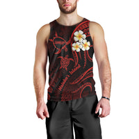 Polynesian Hawaii Men Tank Top Molokai Islands with Pacific Plumeria Red Vibe LT9 - Polynesian Pride