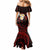 Polynesian Hawaii Mermaid Dress Molokai Islands with Pacific Plumeria Red Vibe LT9 - Polynesian Pride