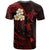 Polynesian Hawaii T Shirt Molokai Islands with Pacific Plumeria Red Vibe LT9 - Polynesian Pride