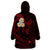 Polynesian Hawaii Wearable Blanket Hoodie Molokai Islands with Pacific Plumeria Red Vibe LT9 - Polynesian Pride