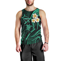 Polynesian Hawaii Men Tank Top Molokai Islands with Pacific Plumeria Turquoise Vibe LT9 - Polynesian Pride