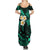 Polynesian Hawaii Summer Maxi Dress Molokai Islands with Pacific Plumeria Turquoise Vibe LT9 - Polynesian Pride