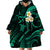 Polynesian Hawaii Wearable Blanket Hoodie Molokai Islands with Pacific Plumeria Turquoise Vibe LT9 - Polynesian Pride