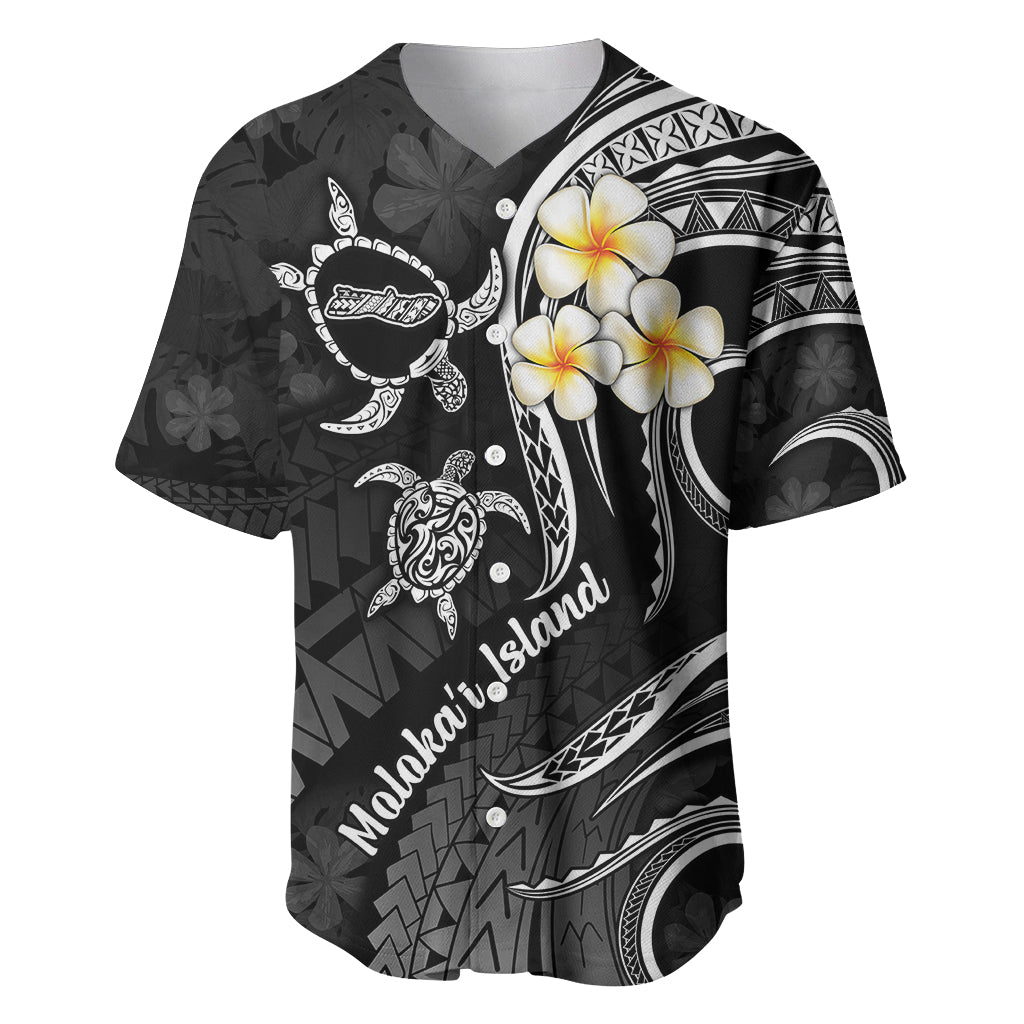 Polynesian Hawaii Baseball Jersey Molokai Islands with Pacific Plumeria White Vibe LT9 White - Polynesian Pride