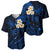 Hawaii Baseball Jersey Lanai Islands Polynesian Sunset Plumeria Blue Vibe LT9 - Polynesian Pride