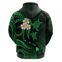 Hawaii Hoodie Lanai Islands Polynesian Sunset Plumeria Green Vibe LT9 - Polynesian Pride