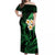 Hawaii Off Shoulder Maxi Dress Lanai Islands Polynesian Sunset Plumeria Green Vibe LT9 Women Green - Polynesian Pride