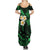 Hawaii Summer Maxi Dress Lanai Islands Polynesian Sunset Plumeria Green Vibe LT9 - Polynesian Pride