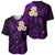 Polynesian Hawaii Baseball Jersey Lanai Islands with Pacific Plumeria Purple Vibe LT9 - Polynesian Pride