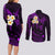 Polynesian Hawaii Couples Long Sleeve Bodycon Dress and Long Sleeve Button Shirts Lanai Islands with Pacific Plumeria Purple Vibe LT9 - Polynesian Pride