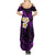 Polynesian Hawaii Summer Maxi Dress Lanai Islands with Pacific Plumeria Purple Vibe LT9 - Polynesian Pride