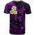 Polynesian Hawaii T Shirt Lanai Islands with Pacific Plumeria Purple Vibe LT9 - Polynesian Pride