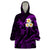 Polynesian Hawaii Wearable Blanket Hoodie Lanai Islands with Pacific Plumeria Purple Vibe LT9 One Size Purple - Polynesian Pride