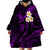 Polynesian Hawaii Wearable Blanket Hoodie Lanai Islands with Pacific Plumeria Purple Vibe LT9 - Polynesian Pride