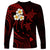 Polynesian Hawaii Long Sleeve Shirt Lanai Islands with Pacific Plumeria Red Vibe LT9 - Polynesian Pride