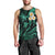 Polynesian Hawaii Men Tank Top Lanai Islands with Pacific Plumeria Turquoise Vibe LT9 - Polynesian Pride