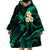 Polynesian Hawaii Wearable Blanket Hoodie Lanai Islands with Pacific Plumeria Turquoise Vibe LT9 - Polynesian Pride