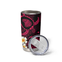 Hawaii Lanai Islands Pacific Plumeria Tumbler Cup Pink Polynesian Tattoo LT9 - Polynesian Pride
