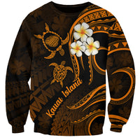 Hawaii Sweatshirt Kauai Islands Polynesian Sunset Plumeria Gold Vibe LT9 Unisex Gold - Polynesian Pride