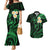 Hawaii Couples Mermaid Dress And Hawaiian Shirt Kauai Islands Polynesian Sunset Plumeria Green Vibe LT9 Green - Polynesian Pride