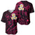 Hawaii Baseball Jersey Kauai Islands Polynesian Sunset Plumeria Pink Vibe LT9 - Polynesian Pride