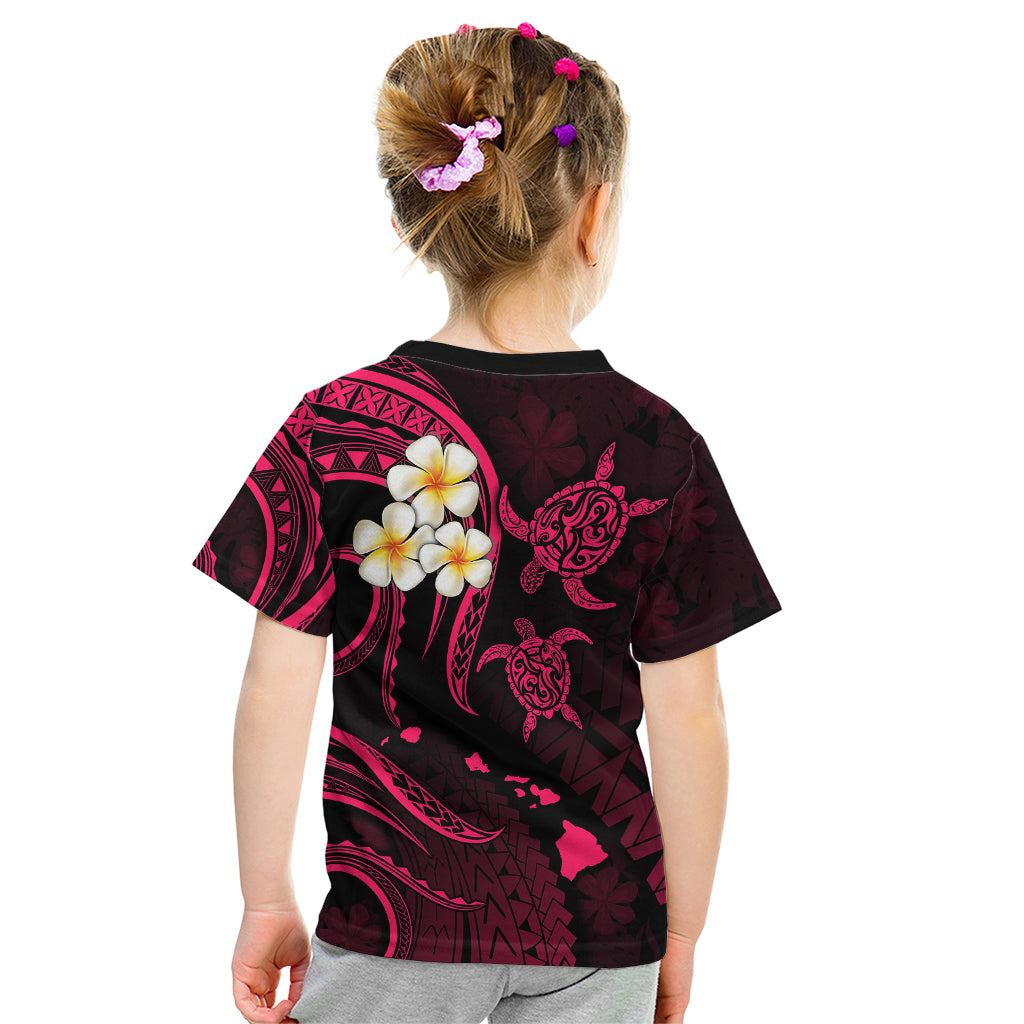 Hawaii Kid T Shirt Kauai Islands Polynesian Sunset Plumeria Pink Vibe LT9 - Polynesian Pride