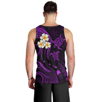 Polynesian Hawaii Men Tank Top Kauai Islands with Pacific Plumeria Purple Vibe LT9 - Polynesian Pride