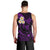 Polynesian Hawaii Men Tank Top Kauai Islands with Pacific Plumeria Purple Vibe LT9 - Polynesian Pride