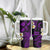 Hawaii Kauai Islands Pacific Plumeria Tumbler With Handle Purple Polynesian Tattoo