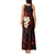 Polynesian Hawaii Tank Maxi Dress Kauai Islands with Pacific Plumeria Red Vibe LT9 - Polynesian Pride