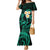 Polynesian Hawaii Mermaid Dress Kauai Islands with Pacific Plumeria Turquoise Vibe LT9 Women Turquoise - Polynesian Pride