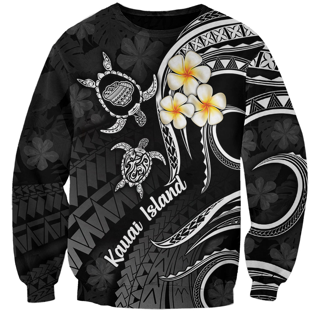 Polynesian Hawaii Sweatshirt Kauai Islands with Pacific Plumeria White Vibe LT9 Unisex White - Polynesian Pride