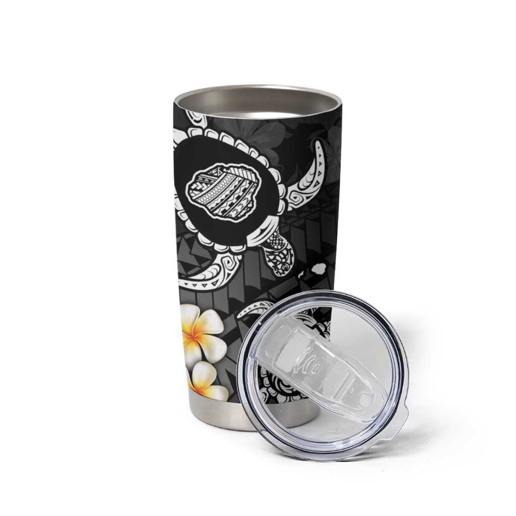Hawaii Kauai Islands Pacific Plumeria Tumbler Cup White Polynesian Tattoo LT9 - Polynesian Pride