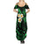 Hawaii Summer Maxi Dress Kahoolawe Islands Polynesian Sunset Plumeria Green Vibe LT9 - Polynesian Pride