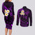 Polynesian Hawaii Couples Long Sleeve Bodycon Dress and Long Sleeve Button Shirts Kahoolawe Islands with Pacific Plumeria Purple Vibe LT9 - Polynesian Pride