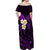 Polynesian Hawaii Off Shoulder Maxi Dress Kahoolawe Islands with Pacific Plumeria Purple Vibe LT9 - Polynesian Pride