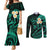 Polynesian Hawaii Couples Mermaid Dress and Long Sleeve Button Shirts Kahoolawe Islands with Pacific Plumeria Turquoise Vibe LT9 Turquoise - Polynesian Pride