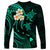 Polynesian Hawaii Long Sleeve Shirt Kahoolawe Islands with Pacific Plumeria Turquoise Vibe LT9 - Polynesian Pride