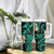 Hawaii Kahoolawe Islands Pacific Plumeria Tumbler With Handle Turquoise Polynesian Tattoo